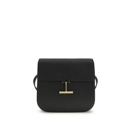 Tom Ford Black Calf Leather Bos Taurus Shoulder Bag