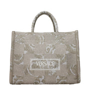 Versace Beige Fabric Handbag