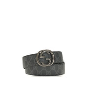 Gucci Black Calf Leather Bos Taurus Regular Belt