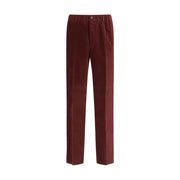 Fendi Bordeaux Cotton Casual Pants