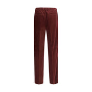 Fendi Bordeaux Cotton Casual Pants