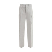 Fendi Silver Cotton Cargo Pants