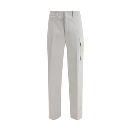 Fendi Silver Cotton Cargo Pants