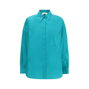 Fendi Light Blue Silk Dress Shirt