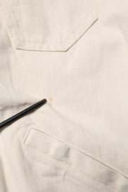 Dolce & Gabbana Off White Cotton Full Zip Denim Men Blouson Jacket