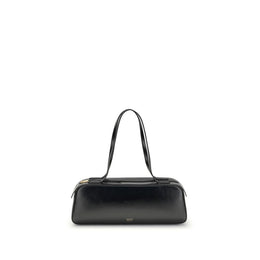Khaite Black Calf Leather Bos Taurus Shoulder Bag