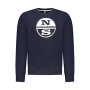 North Sails Blue Cotton Men Sweatshirt