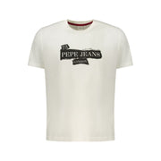 Pepe Jeans White Cotton Men T-Shirt
