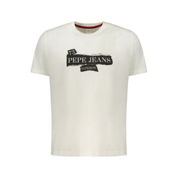 Pepe Jeans White Cotton Men T-Shirt