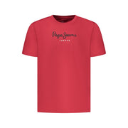 Pepe Jeans Red Cotton Men T-Shirt