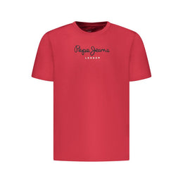 Pepe Jeans Red Cotton Men T-Shirt
