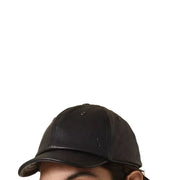 Saint Laurent Black Lamb Leather Cap (Baseball Hat)
