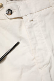 Briglia 1949 White Cotton Straight Fit Chino Trouser Pants