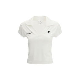 Courrèges White Cotton Polo Shirt
