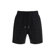 Casablanca Black Cotton Bermuda Shorts