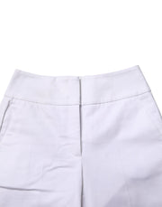 Peserico White High Waist Tapered Fit Chino Trouser Pants