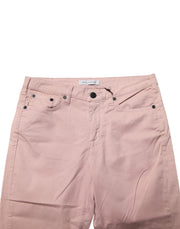 Ballantyne Light Pink Cotton Mid Waist Skinny Fit Denim Jeans