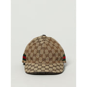Gucci Beige Cotton And Leather Cap (Baseball Hat)