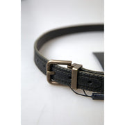 Dolce & Gabbana Black Leather Regular Belt