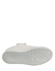 Dolce & Gabbana White Faux Shearling Low Top Sneakers  Shoes
