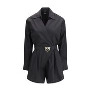 PINKO Black Cotton Jumpsuit