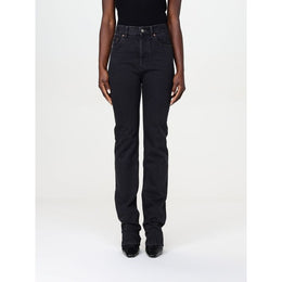 Saint Laurent Black Cotton Straight-Leg Jeans