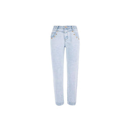 Yes Zee Light Blue Cotton Boyfriend Jeans