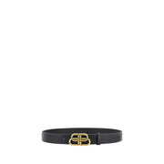 Balenciaga Black Calf Leather Bos Taurus Regular Belt