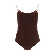 Oséree Brown Metal One-Piece Swimsuit