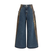 Ella Blue Cotton Relaxed Fit Jeans