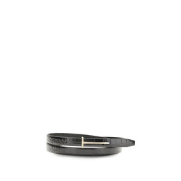 Tom Ford Black Leather Thin Belt