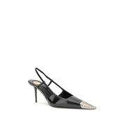 Saint Laurent Black Leather High Heel Pumps