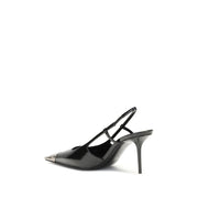 Saint Laurent Black Leather High Heel Pumps