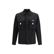 Prada Black Recycled Polyamide Jackets And Coat
