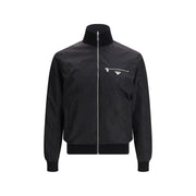 Prada Black Fleece Wool Bomber