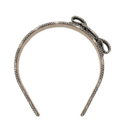 Salvatore Ferragamo Beige Leather Hair Bow