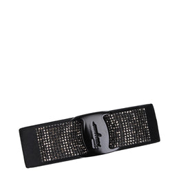 Salvatore Ferragamo Black Fabric Hair Clip