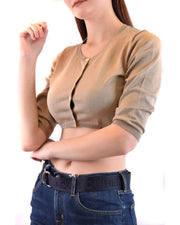 Parosh Brown Cotton Cardigan