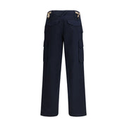Burberry Blue Cotton Cargo Pants