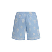 Alexander McQueen Light Blue Polyamide Bermuda Shorts