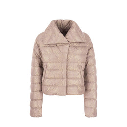 Herno Beige Metallic Fibre Bomber