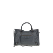 Balenciaga Gray Calf Leather Bos Taurus Shoulder Bag