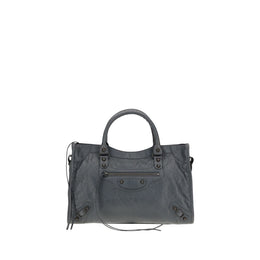 Balenciaga Gray Calf Leather Bos Taurus Shoulder Bag