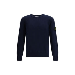 Stone Island Blue Cotton Sweatshirt