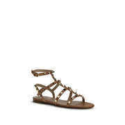 Valentino Garavani Beige Calf Leather Bos Taurus Sandals