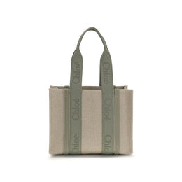 Chloé Beige Linen Shoulder Bag