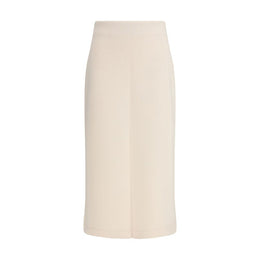 Fabiana Filippi Cream Modal Midi Skirt