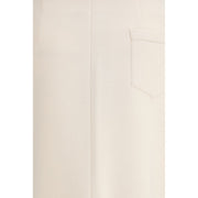 Fabiana Filippi Cream Modal Midi Skirt