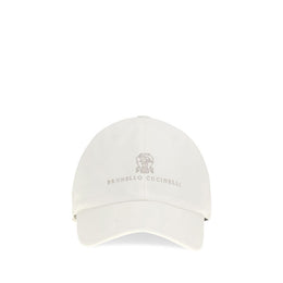 Brunello Cucinelli White Cotton Cap (Baseball Hat)
