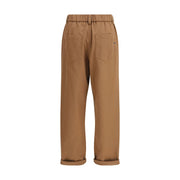 Brunello Cucinelli Brown Cotton Casual Pants